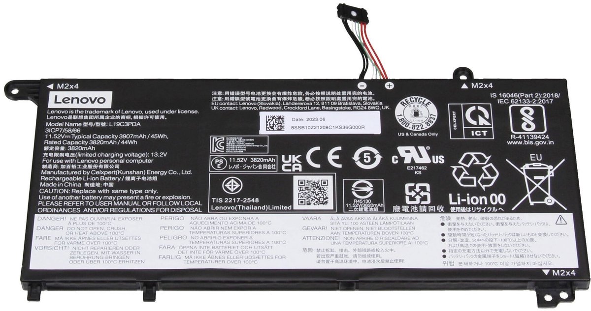 Lenovo 5B10Z21198 Batterij - 45Wh - 3 cellen