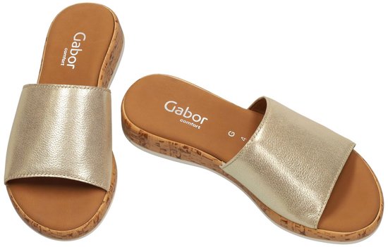 Pantoufles Femme Gabor - Mocassins à Enfiler En Daim/vernis, Largeur Supplémentaire (G)