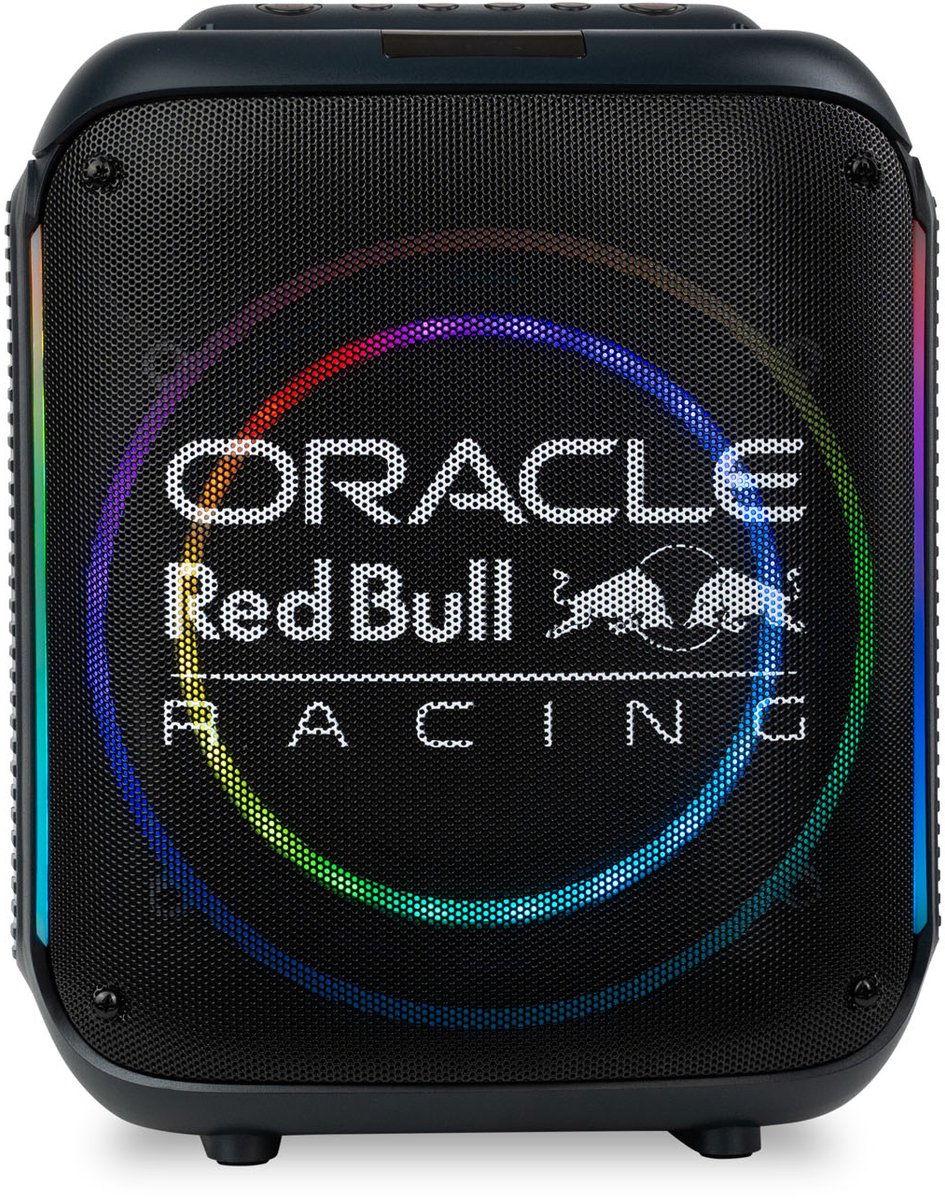Oracle Red Bull Racing Portable Speaker – Bluetooth Party Speaker met LED Verlichting - 60 Watt - TWS & Afstandsbediening (RB-SK250)