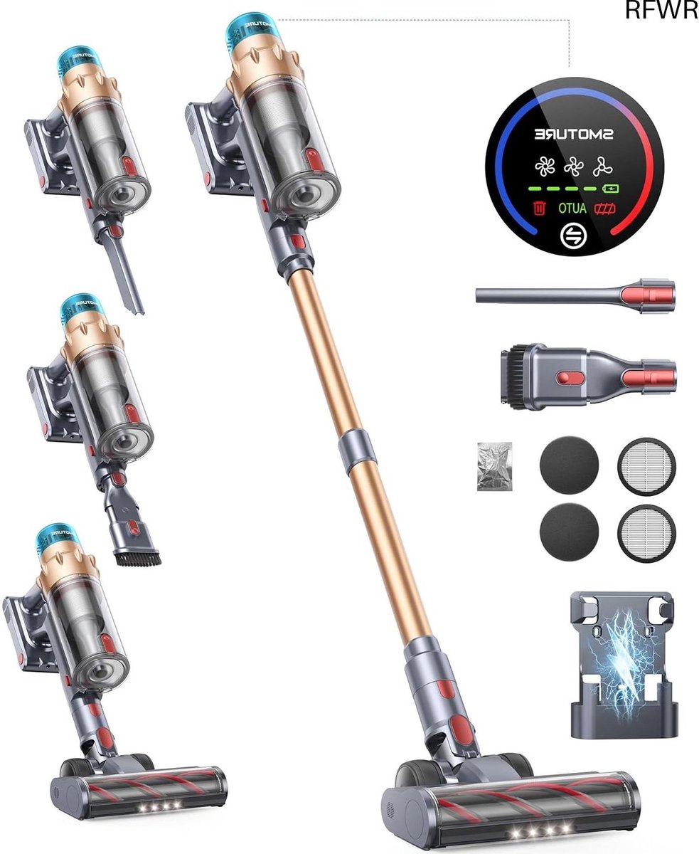 RFWR® Draadloze Stofzuiger 550W – Krachtige en Stil Met Lange Batterijduur – Perfect Voor Alle Oppervlakken