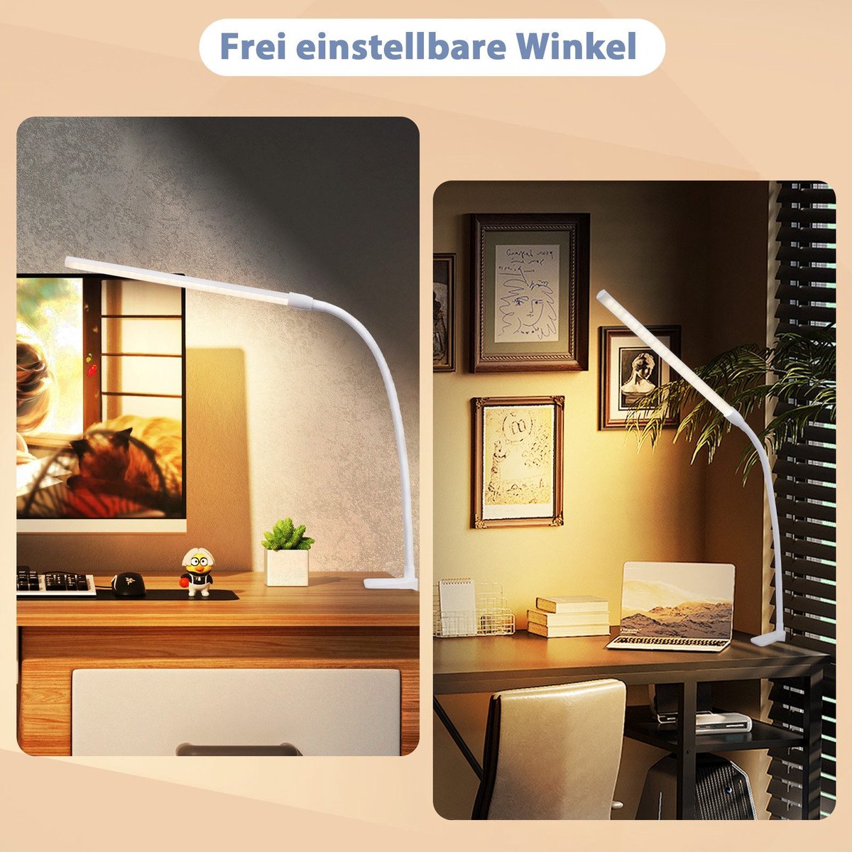 NETTLIFE Tafellamp LED - Flexibel Klemlamp met 5 Kleuren thumbnail 6