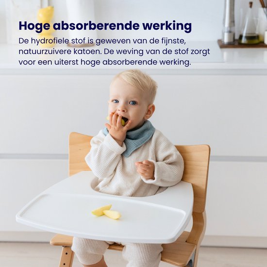 Funnies Hydrofiele Bandana Slabbetjes 10-Pack Milk Coffee - Slabbers - Kwijldoekjes - Baby Slab - Spuugdoek - 100% Katoen - Zacht - Ademend - Baby Accessoires - Voeden - Kwijlen - Newborn - Set van 10 Stuks - Wasbaar - Unisex — afbeelding 2
