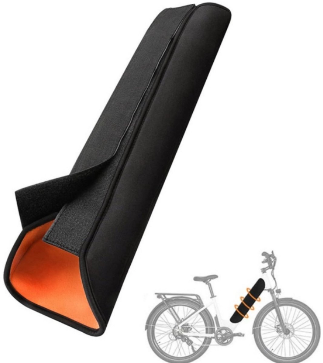 Daity Beschermhoes voor elektrische fietsaccu's, geschikt voor buiten fietsen. Accessoires voor elektrische fietsen voor het isoleren van accu's, stofdicht, accuhoes, verlengt de levensduur van de accu ( 1-pack,oranje)