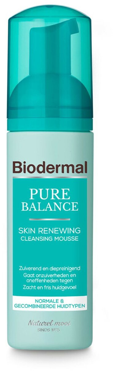 Goedkoopste 2x Biodermal Pure Balance Cleansing Mousse Skin Renewing 150 ml
