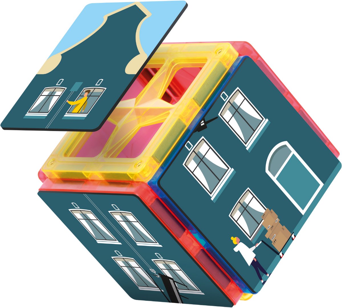 Coblo Magneet Toppers Little Amsterdam 60 stuks -Magnetisch speelgoed - Educatief speelgoed - Cadeau kind - Speelgoed 3 jaar t/m 12 jaar — afbeelding 2