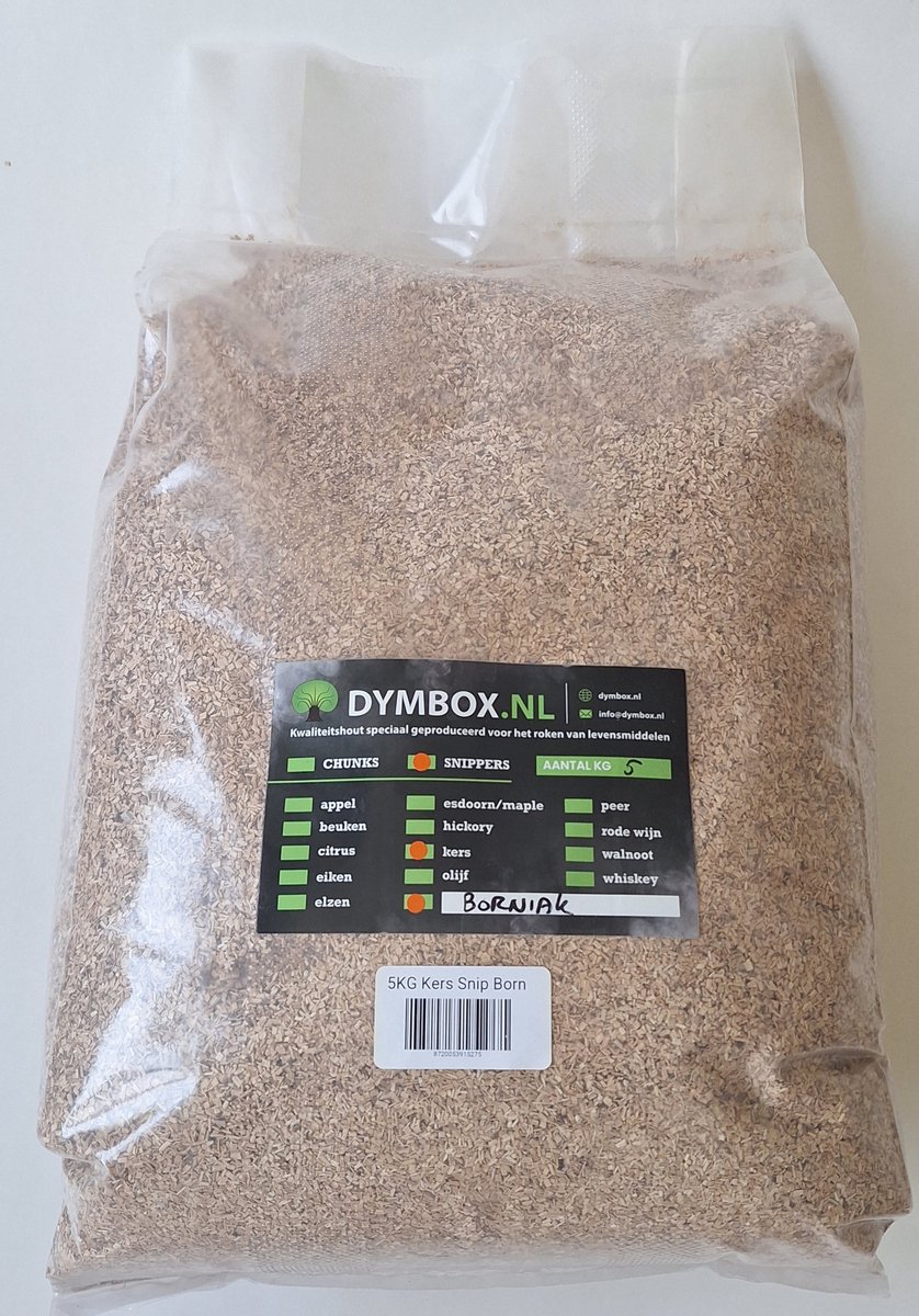 Kersen rooksnippers 5kg ≈ 16,65 Liter geschikt voor o.a. Borniak rookovens