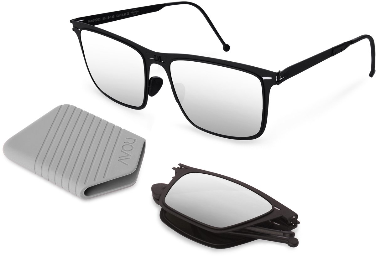 ROAV ECHO – Opvouwbare zonnebril – Polariserend UV400 - Matte Black - G15 glazen