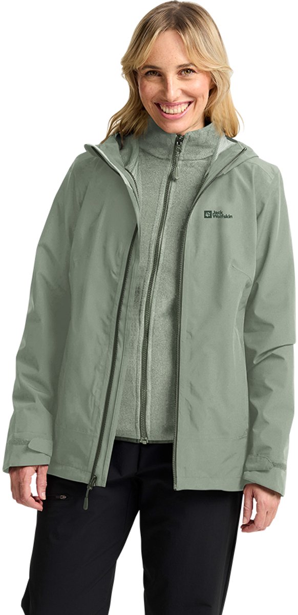 Jack Wolfskin MOONRISE 3IN1 JKT W Dames Outdoorjas - Afbeelding 4