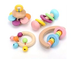 @ Lu’s Today™ – Basic Pet Essentials – Grote Interactieve Vogelspeeltjes - papegaaien speelgoed – 4 Stuks – Voor Voetspel & Actieve Papegaaien