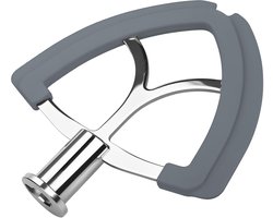 Flex Edge Klopper voor KitchenAid 4,5-5 Quart Tilt-Head Stand Mixers Artisan & Classic Series van MMOBIEL – RVS Platte Mixer Paddle met Flexibele Siliconen Randen - Komschraper – Vaatwasserbestendig