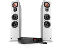 Teufel ULTIMA 40 KOMBO 3 - Compleet stereosysteem met vloerstaande speakers & cd-receiver, Wifi, bluetooth, Spotify Connect, DAB+/FM - wit