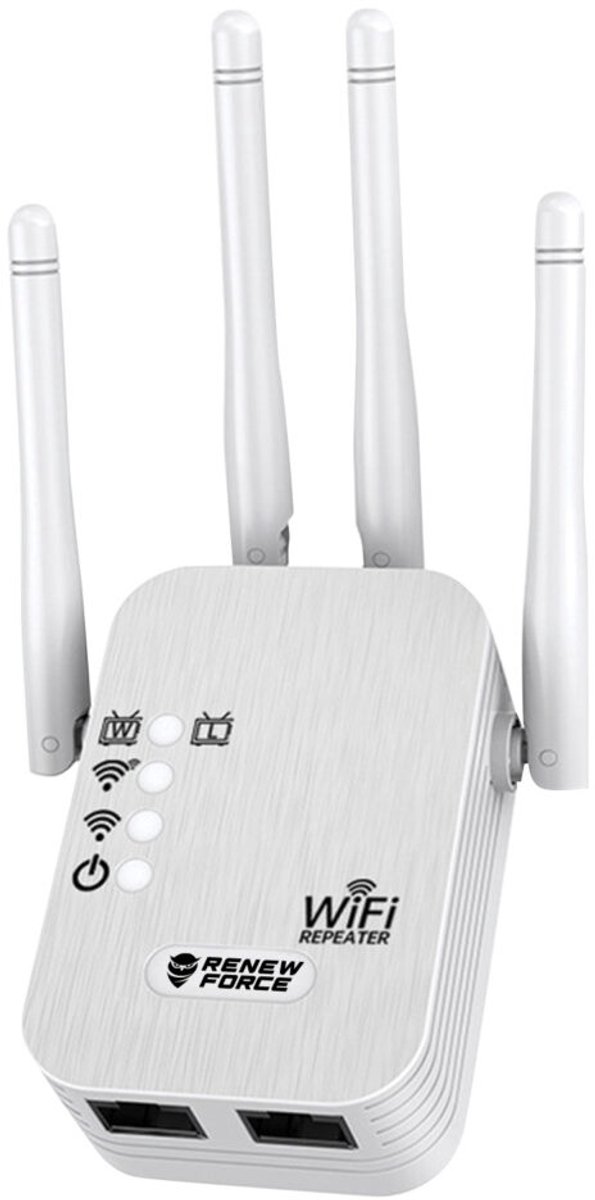 RENEW FORCE WiFi Versterker 300 Mbps - 4 Antennes - 2.4G Wi-Fi Repeater - Router/Repeater/AP - Z01A