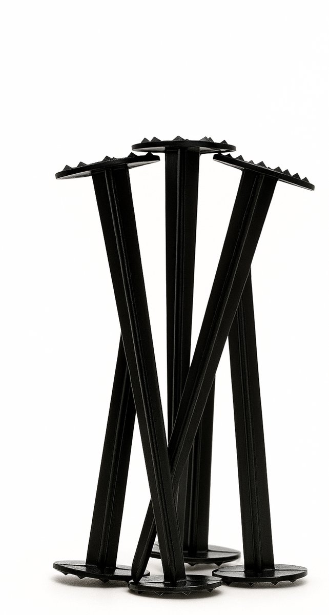 Utensill Stampers - Cocktailstamper - 8 stuks - Zwart - Plastic