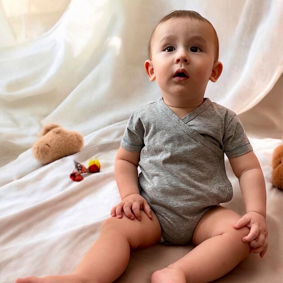 Kimonolichaam met korte mouwen OrganicEra Biologische Baby S/S Kimonobody