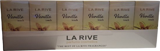 La Rive Vanilla Touch parfum voordeelverpakking van 6 stuks x 30 ml