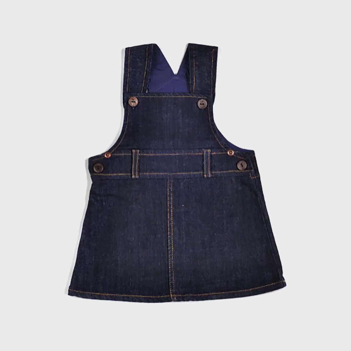 Babybroekje OrganicEra, biologisch denim baby-tuinbroekrokje