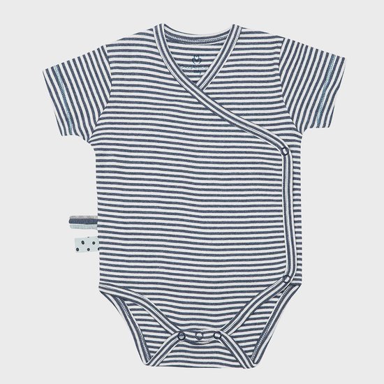 Body kimono bio à manches S S Bébé , à rayures, OrganicEra