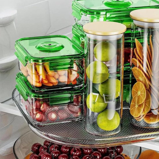 DAF gabi delgado 10枚セット Lazy Susan Draaiplateau Koelkast Organizer met Antislip