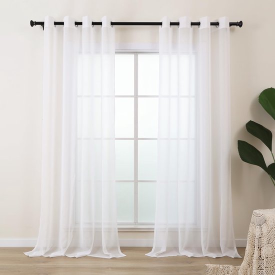 Miracle Home. Gerbera, elegante gordijnen met oogjes, 2 stuks, voor