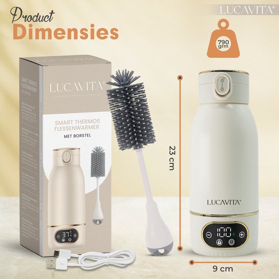 LUVION® Draagbare Flessenwarmer voor onderweg én thuis - Geschikt voor LUVION® Draagbare Flessenwarmer voor onderweg én thuis - Geschikt voor