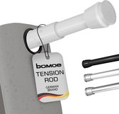 bomoe à rideau de douche télescopique bomoe sans perçage - blanc - 70-120 cm réglable en continu - tringle télescopique Neptun