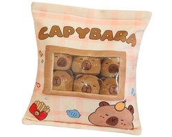 foto van Klikkopers® - Kawaii Kussen Met 6 Baby's - Capybara Knuffel - Kawaii Knuffel - Kawaii Capybara Squishy Knuffel - 50CM