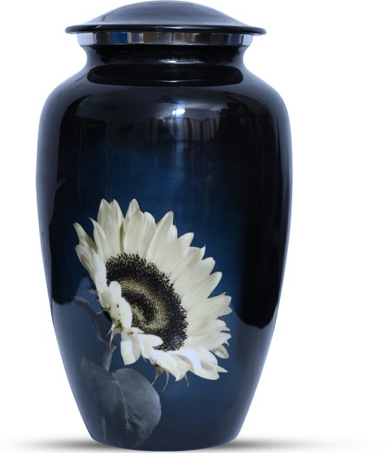 XXL As Urn - 3.5 Liter - Crematie Urn - Uniek - Voor Huisdieren of Menselijk As - Crematie As - Mini Urn - Decoratie Urn - Luxury Flower