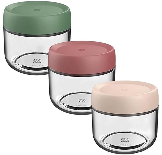 PUCSIQ Set van 24 voorraaddozen, ronde glazen met zwart deksel, 250 ml, kunststof glazen met zwarte luchtdichte houder van kunststof, voor granen, meel, suiker, muesli in de keuken