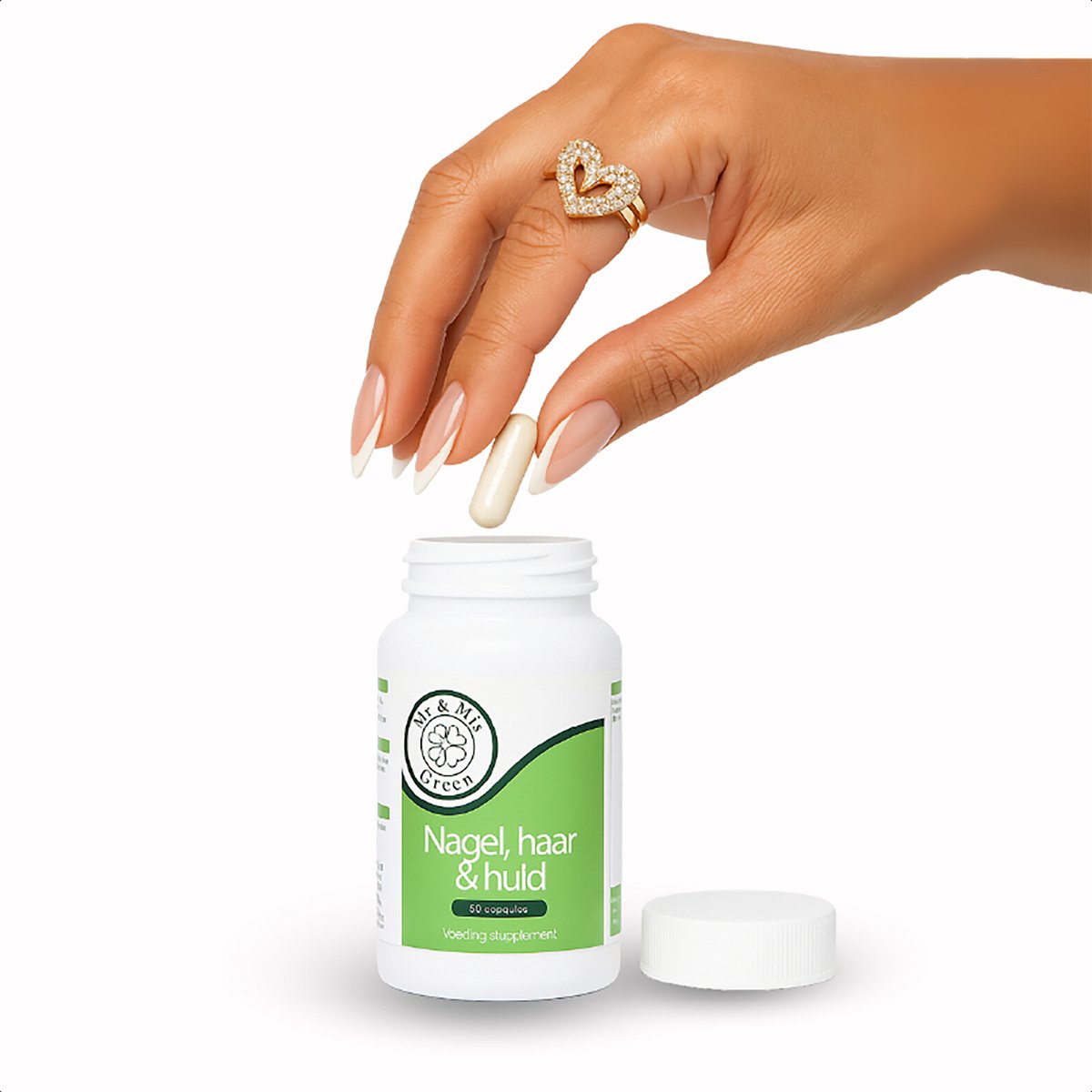 Goedkoopste Mr and Mrs Green - Haar, Nagel & Huid Supplement - Met Zink, Fucus Vesiculosus & Bamboe Extract - Voor Gezond Haar & Glanzende Nagels