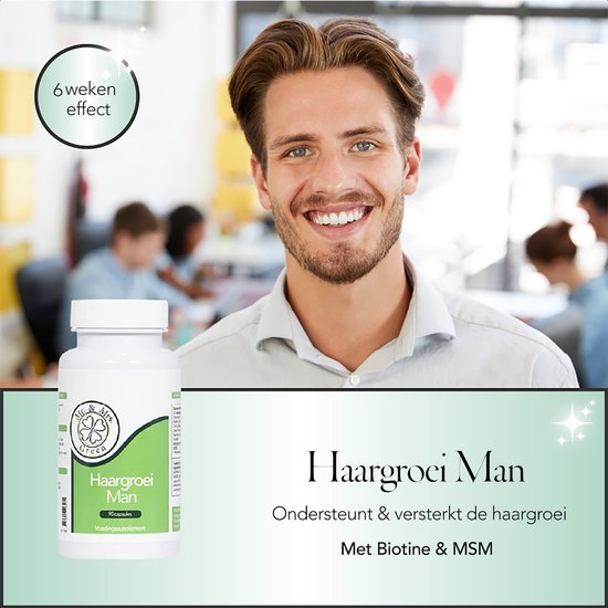 Mr and Mrs Green - Haargroei Man - Voedingssupplement Met Saw Palmetto, Biotine & Zink - Ondersteunt Sterk & Glanzend Haar