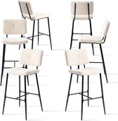 Set van 2 barkrukken Nadia 80cm wit