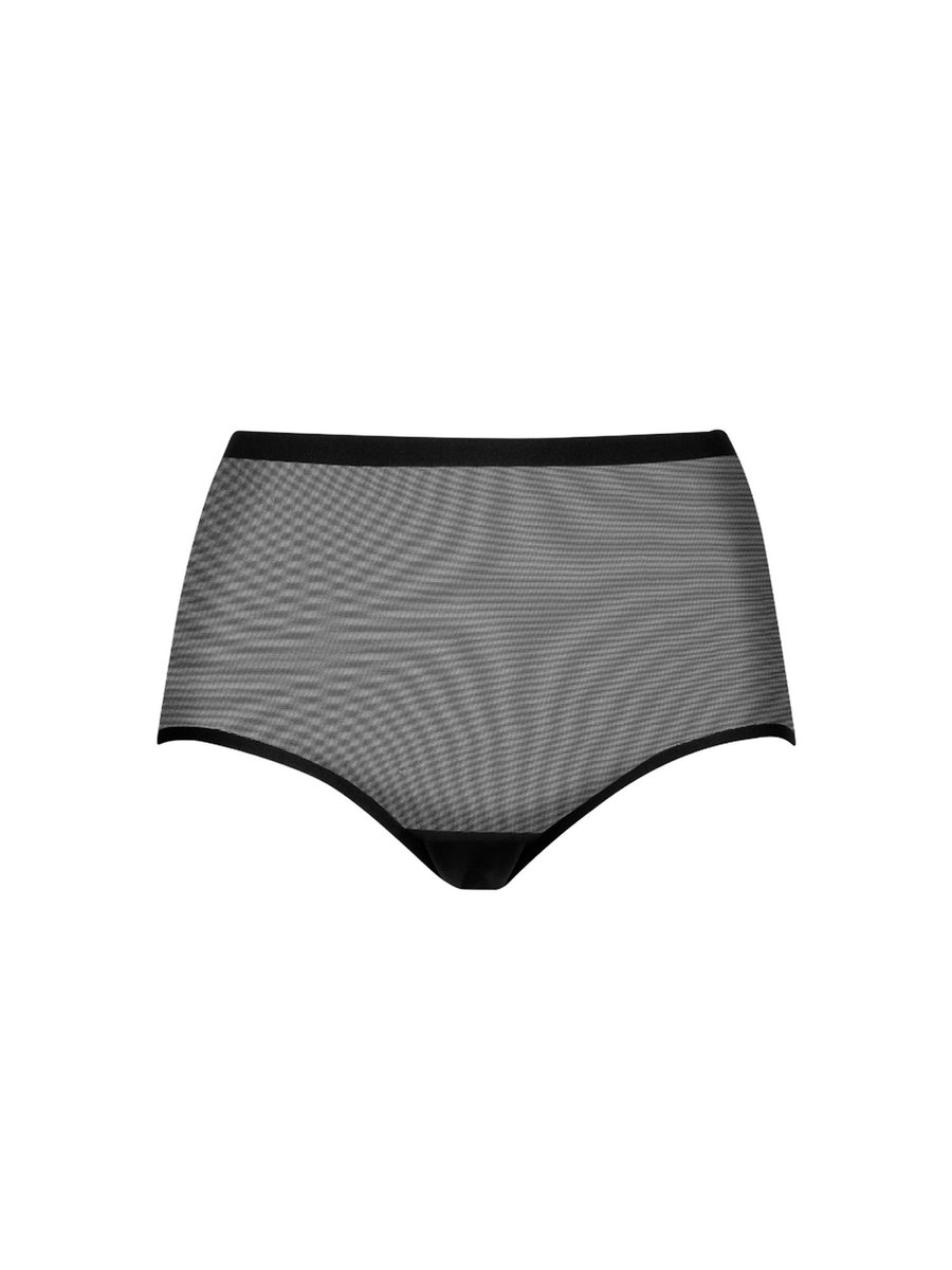 Bye Bra Vormgevende Tule Middelhoge Taille Slip Zwart XL