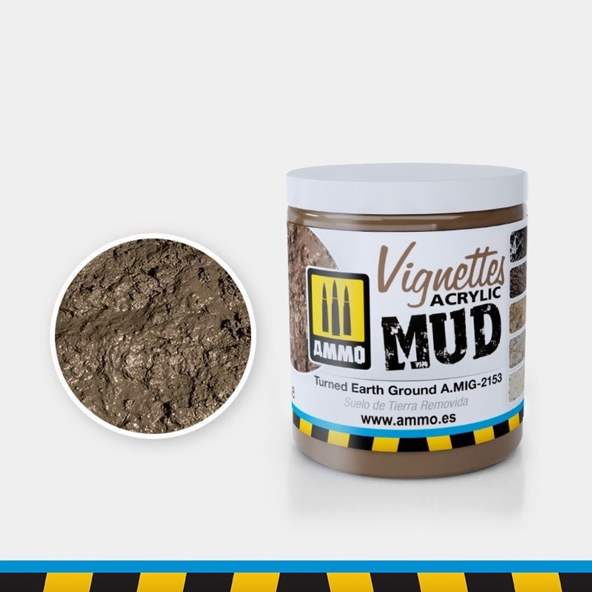 AMMO by Mig Jimenez Modelbouwdecoratie - MIG 2153 Turned Earth Ground - Vignettes Acrylic - 100ml Effecten potje