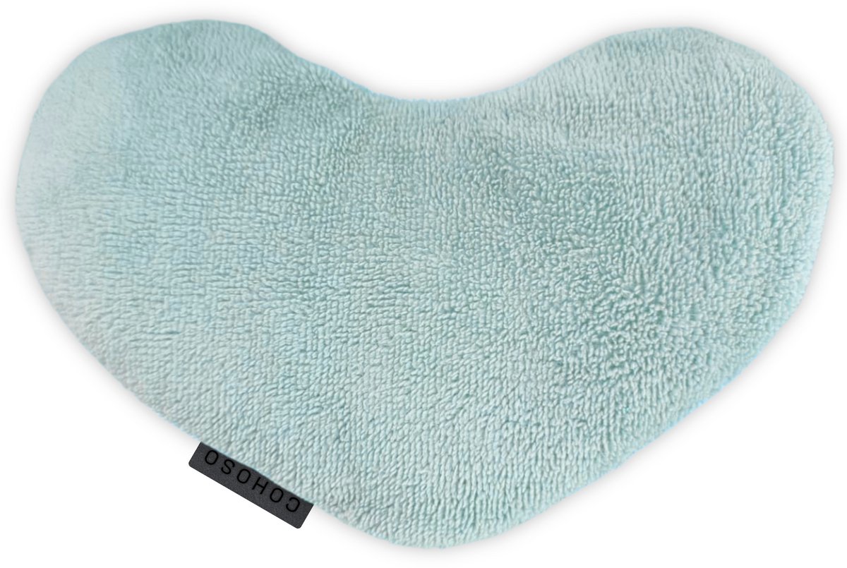 COHOSO® Oogkussen - Eucalyptus + Munt - Verzwaard 222gram - Warm & Koud Oogmasker - Hartvorm - Teddy - Nederlandse productie