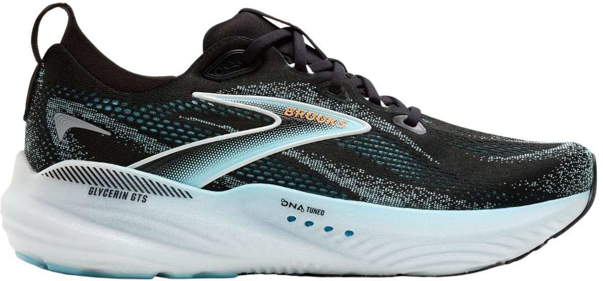 Brooks Glycerin GTS 22 Hardloopschoenen - Black/Atomizer/Blazing Orange - Maat 46 - Heren