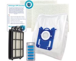 Multaparts® stofzuiger-APK set geschikt voor AEG AB31 / AB51 / VX4 | Complete onderhoudsset met stofzuigerzakken type S-BAG (10 x), motorfilter (2 x), HEPA filter, geursticks (5 x) APK-checklist & APK-sticker | Maak je stofzuiger weer als nieuw