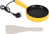 Kleine Elektrische Koekenpan 350 W - Antiaanbaklaag - Inclusief Houten Spatel - EU-Stekker 220 V voor Ontbijt - Eieren - Steak - Burgers - Pannekoeken