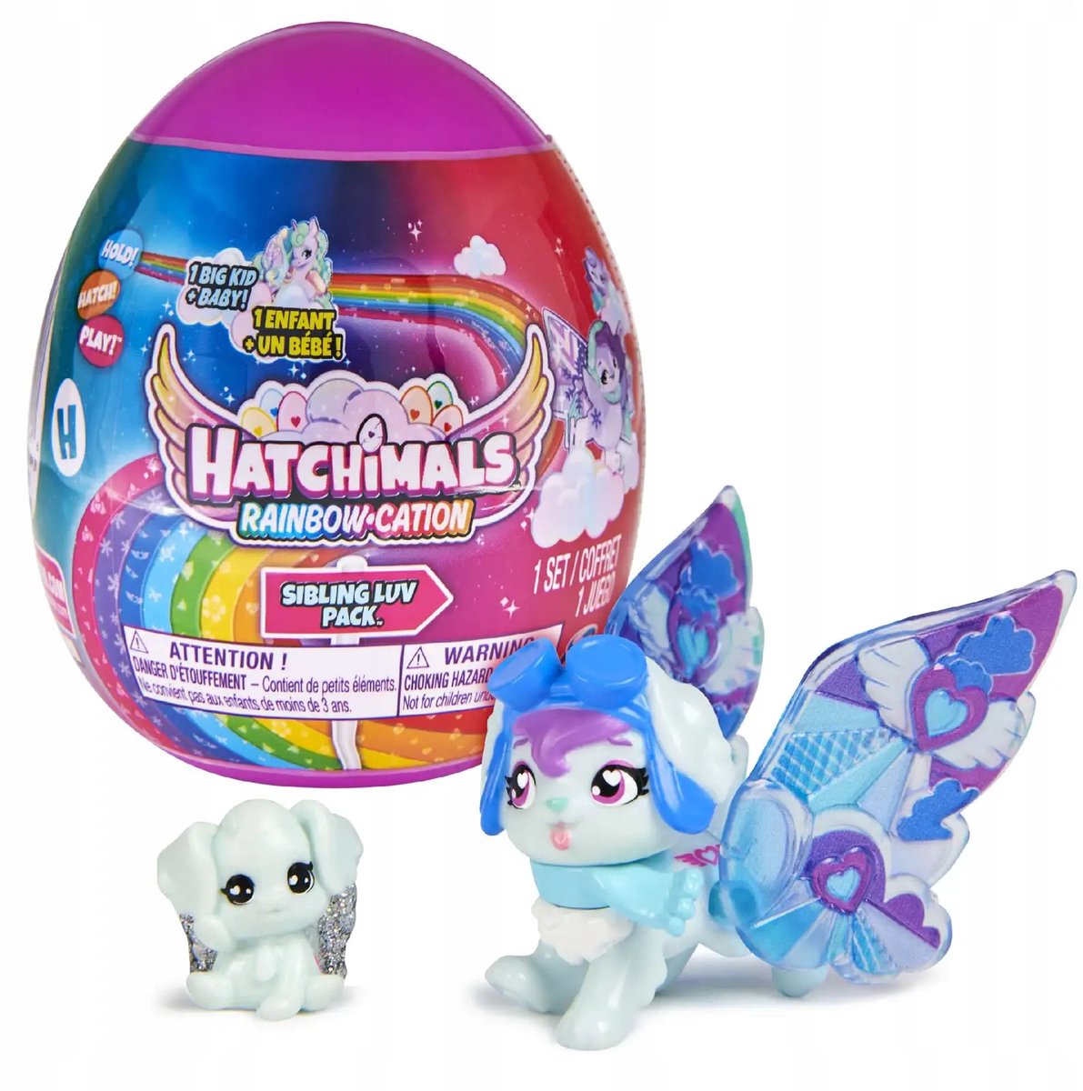 Hatchimals CollEGGtibles Rainbow-cation - Family Hatchy Home-speelset met 3 personages en maximaal 3 verrassingsbaby's - stijl kan verschillen
