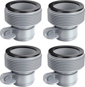 Kit De 2 Adaptateurs Tuyaux Piscine Avec Filetage Intérieur 32 & 38 Mm - Raccords Pompe étanches, Colliers Et Ruban Inclus
