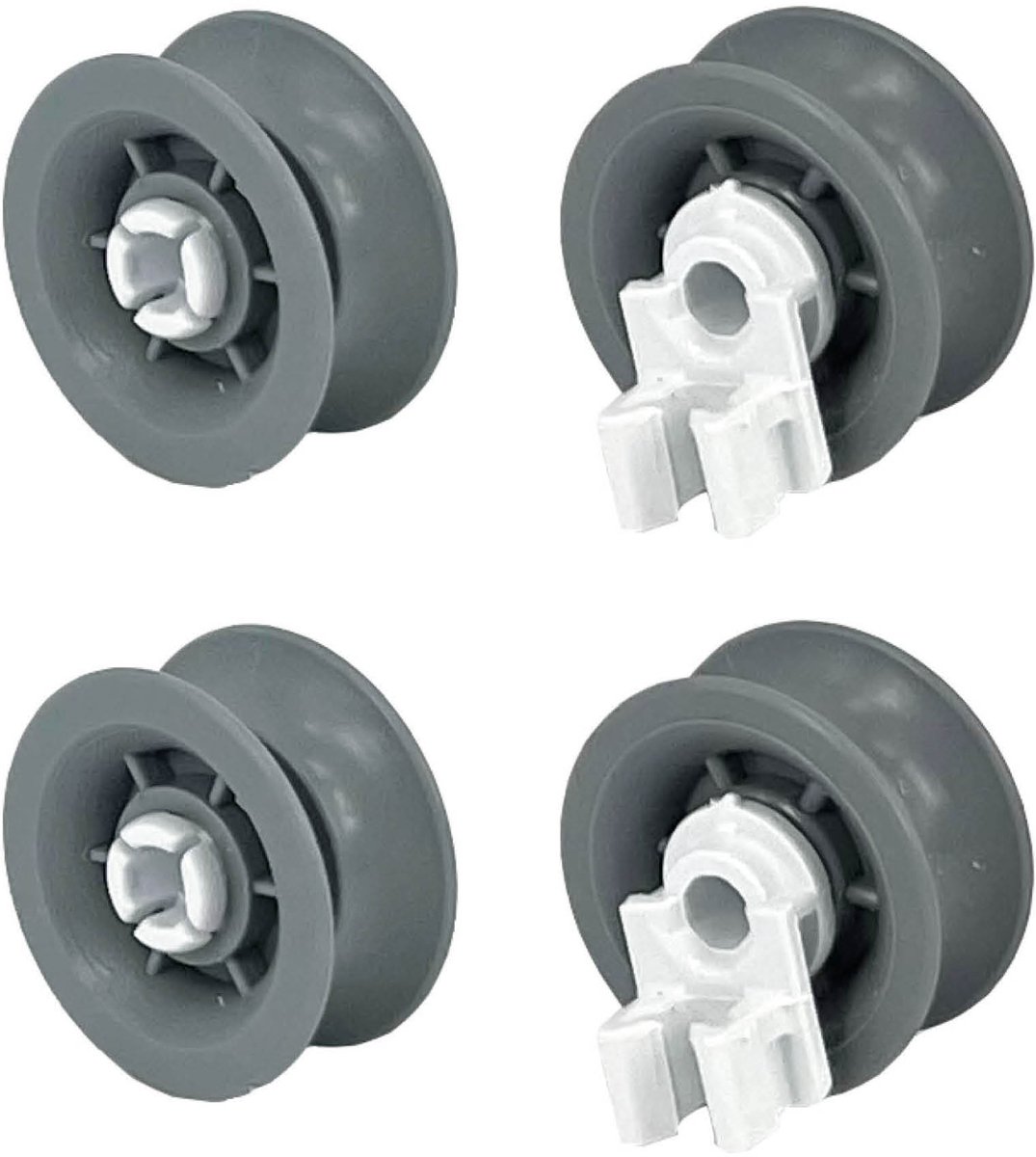 Multaparts® wielen onderkorf vaatwasser - set van 4 stuks - | Afmetingen Ø 31 mm wiel, 28 mm hoog | O.a. geschikt voor Atag, Balay, Bauknecht, Bosch, Gaggenau, Gorenje, Hotpoint, Pelgrim, Siemens, Whirlpool | Alternatieve wieltjes 00165314