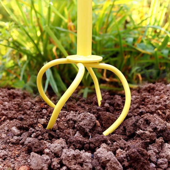 Handmatige draaifrees voor tuinieren, tuinklauwhandfrees met ergonomische handgreep, stalen frees, gazonbeluchter, grondfrees voor tuinbedden en plantenbakken van Merkloos	 — afbeelding 4