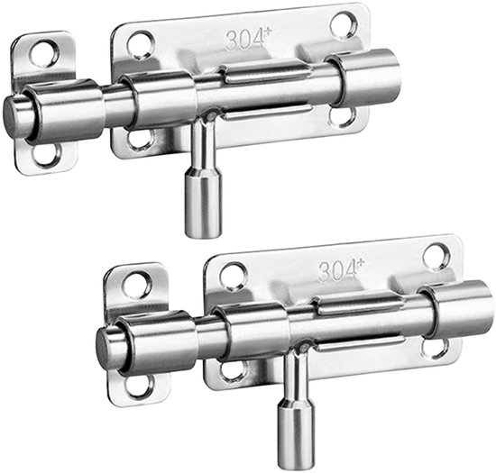 2 stuks 10 cm roestvrijstalen deurspoelboutset, verborgen
