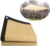 Zonneschermnet - Zonneschermzeil - Schaduwnet - Tuinplantenschuilplaats - Geperforeerd zonneschermnet met randen - Buitenzonweringnet - Tuinzonweringnet - Ademende kashoes voor buitenpatio - Zonnescherm en verkoeling - Geel - 2*4 meter