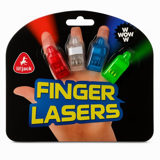 Led voor Vingers - Led Vinger Lampjes - Festival - Set van 4 stuks rood, groen, blauw en wit LED - Ringen - Finger lights - Kleine lampjes - Festivals - 4 stuks