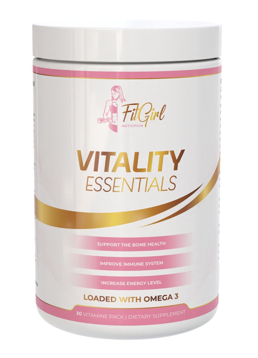 FitGirl Vitality Essentials | Vitamine en Mineralen | 30 doseringen | 1 zakje per dag | Extra Omega 3 | Nutriworld