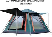 Automatische Pop-up Tent - Waterdicht Kampeertent voor 2-3-4 Personen –Camping Tent - 210x210x140cm - Outdoor Kampeer & Festival Tent–Ideaal voor Gezinscamping en Buitenactiviteiten-Snel Opzetbaar– Met Luifel & Draagtas – Groen – Lexorion