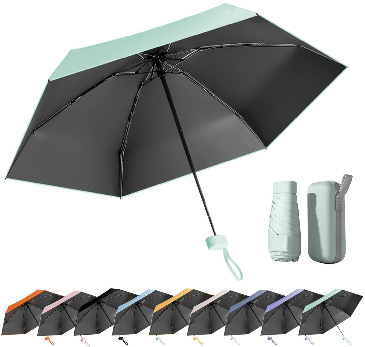 Ibenzoa® Compacte Mini Paraplu met UV Bescherming - Draagbaar & Lichtgewicht