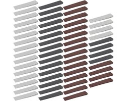 Meubelwig -meubeldiktes- wiggen met geïntegreerde breekpunten voor meubels- tafels- stoelen- kasten (zwart-wit- bruin) -60 stuks
