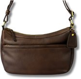 Lioné Nina Marble - Sac bandoulière - Marron foncé - Bandoulière réglable - Poches zippées - Sac bandoulière - Sac bandoulière