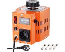 500VA Automatische Spanningsomvormer met Variabele Spanning – 1,7 Ampère – 230 V Ingang, 0-300 V Uitgang – AC Spanningsregelaar met 4 Extra Zekeringen en Warmtecontrole – Voor Thuisgebruik/Industrie – CE-gecertificeerd